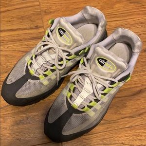 Air Max 95 No-Sew , Grey/Anthracite/Neon Green